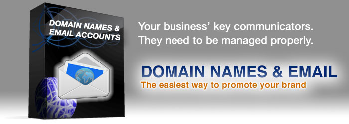 Your business' key communicators. They need to be managed properly. Domain names and Email. The easiest way to promote your brand